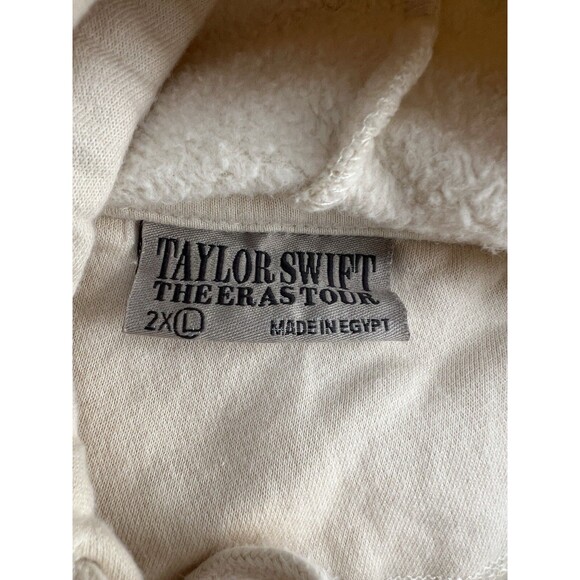 Taylor Swift Eras Tour Beige Hoodie Sweatshirt Women Size 2XL - Picture 6 of 11